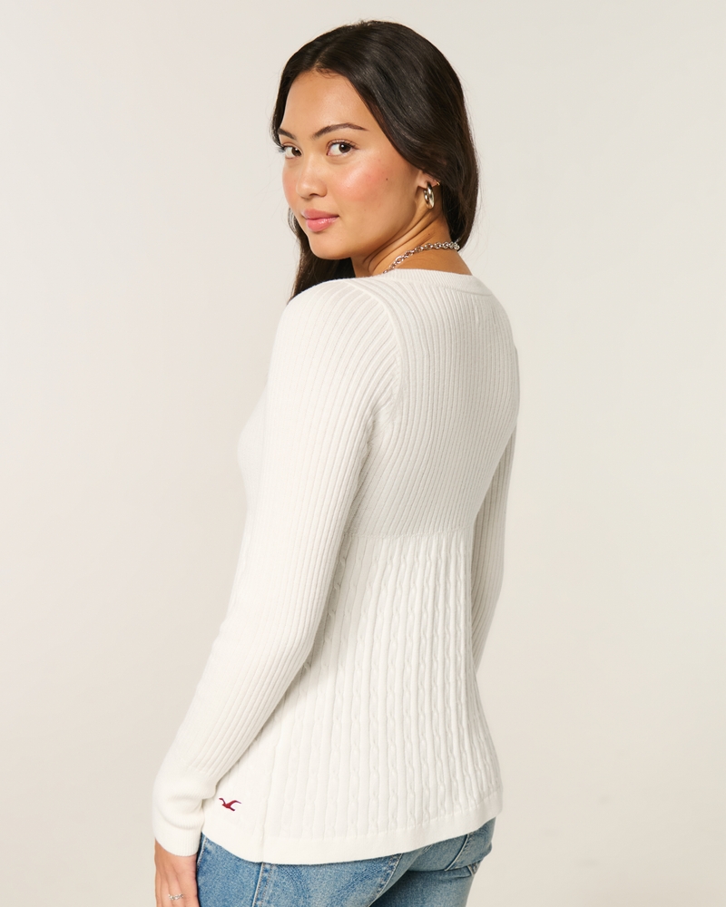 cardigan babydoll fluido a maniche lunghe