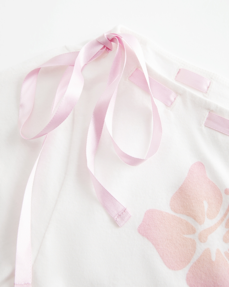 t-shirt mimetica ampia con spalle scoperte e coulisse