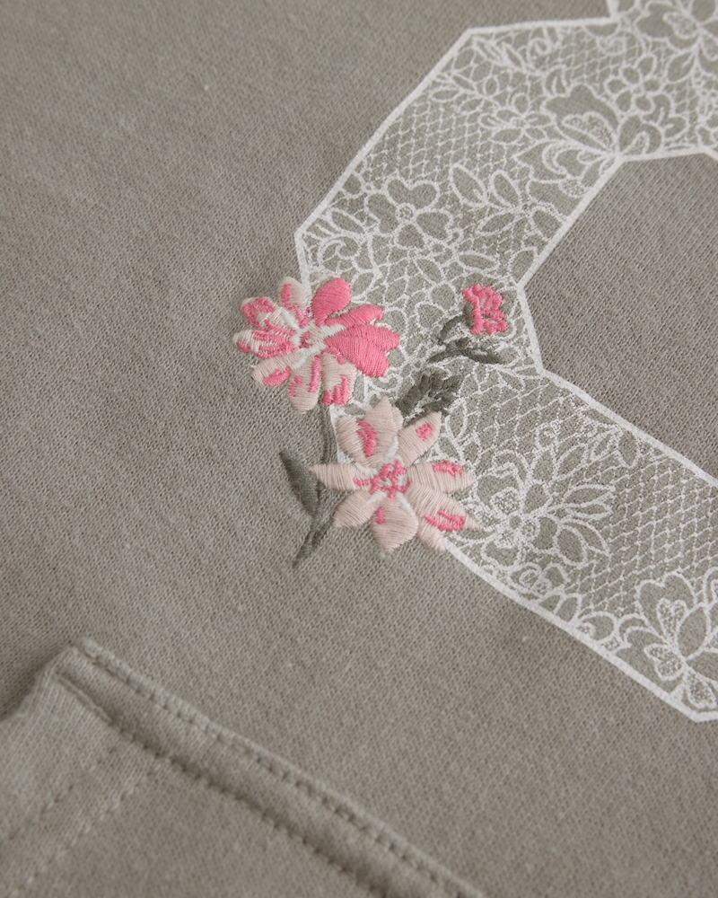 felpa con cappuccio e zip grafica oversize