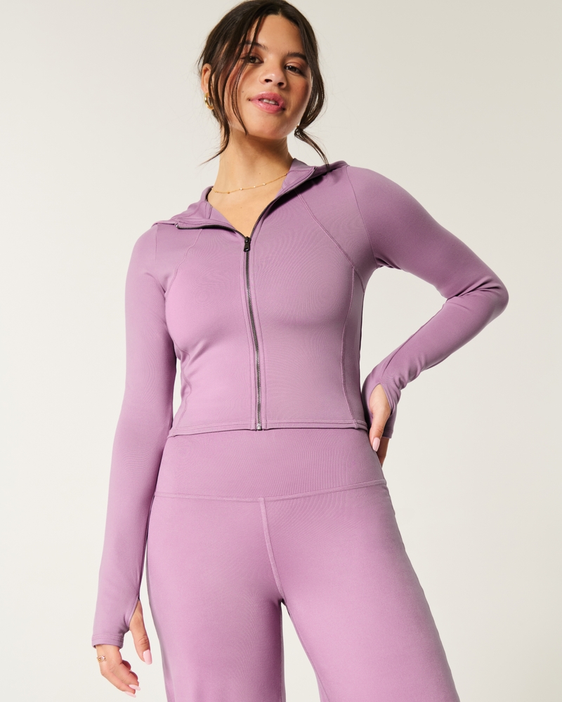 felpa con cappuccio e cerniera gilly hicks recharge active
