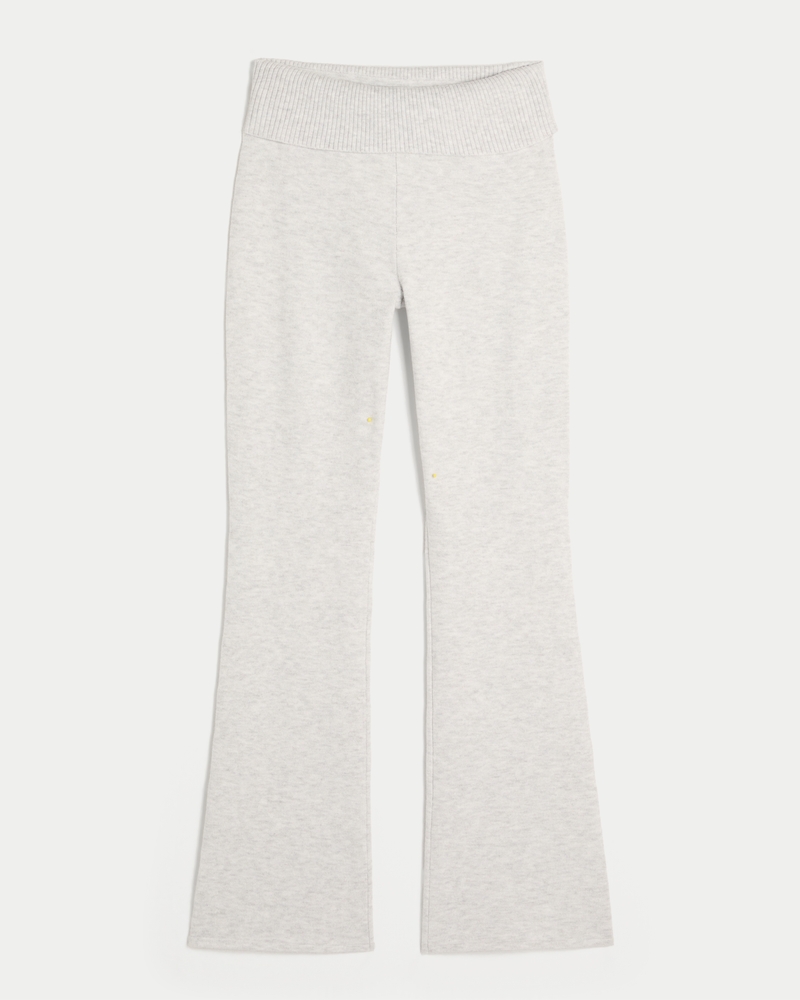 pantaloni a zampa piegati in maglia gilly hicks