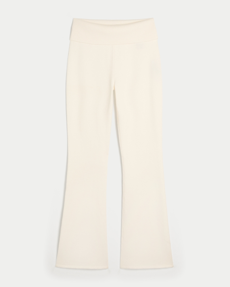 pantaloni a zampa piegati in maglia gilly hicks