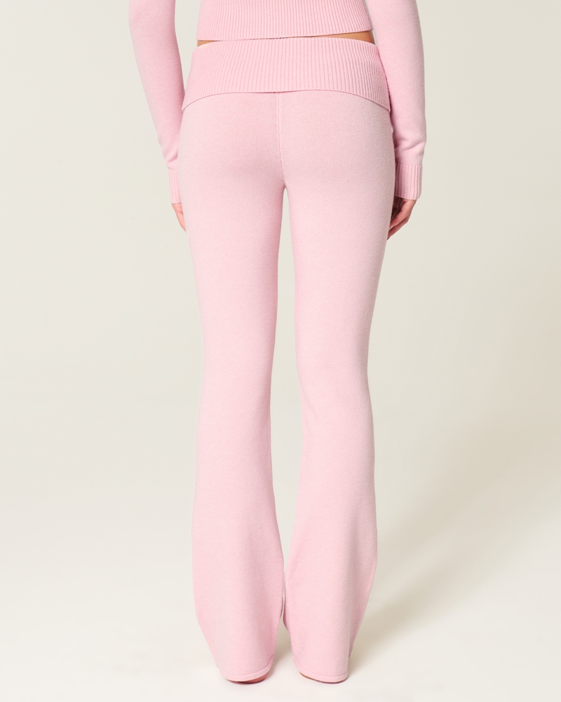 pantaloni a zampa piegati in maglia gilly hicks