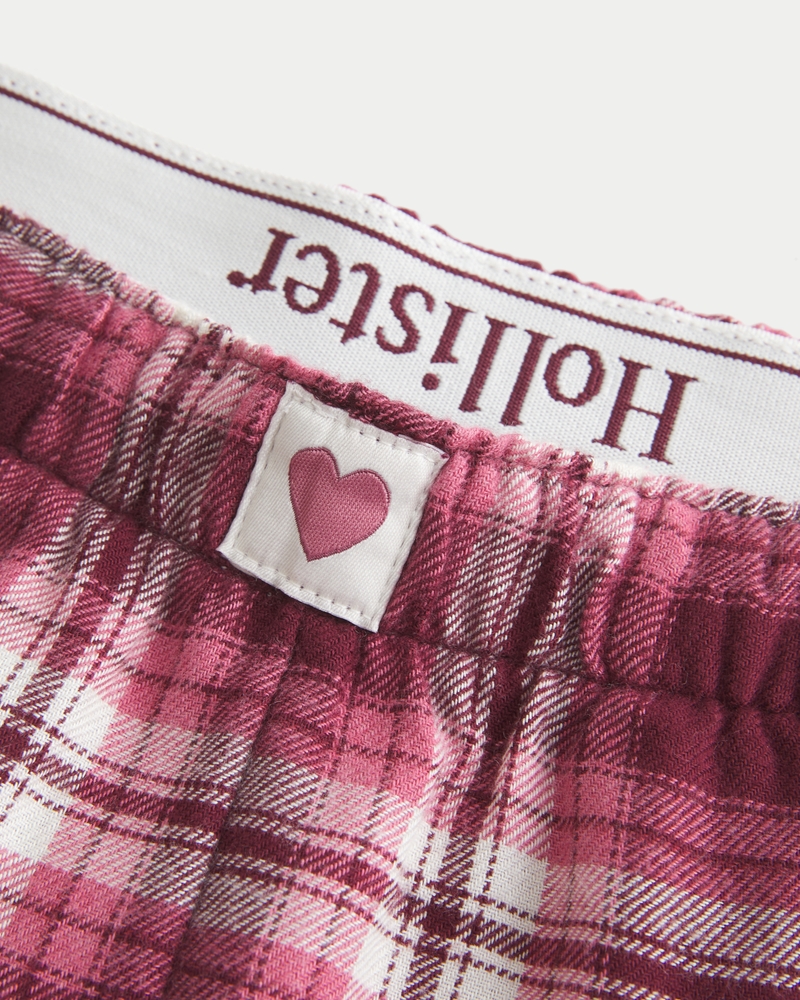 pantaloni larghi in flanella