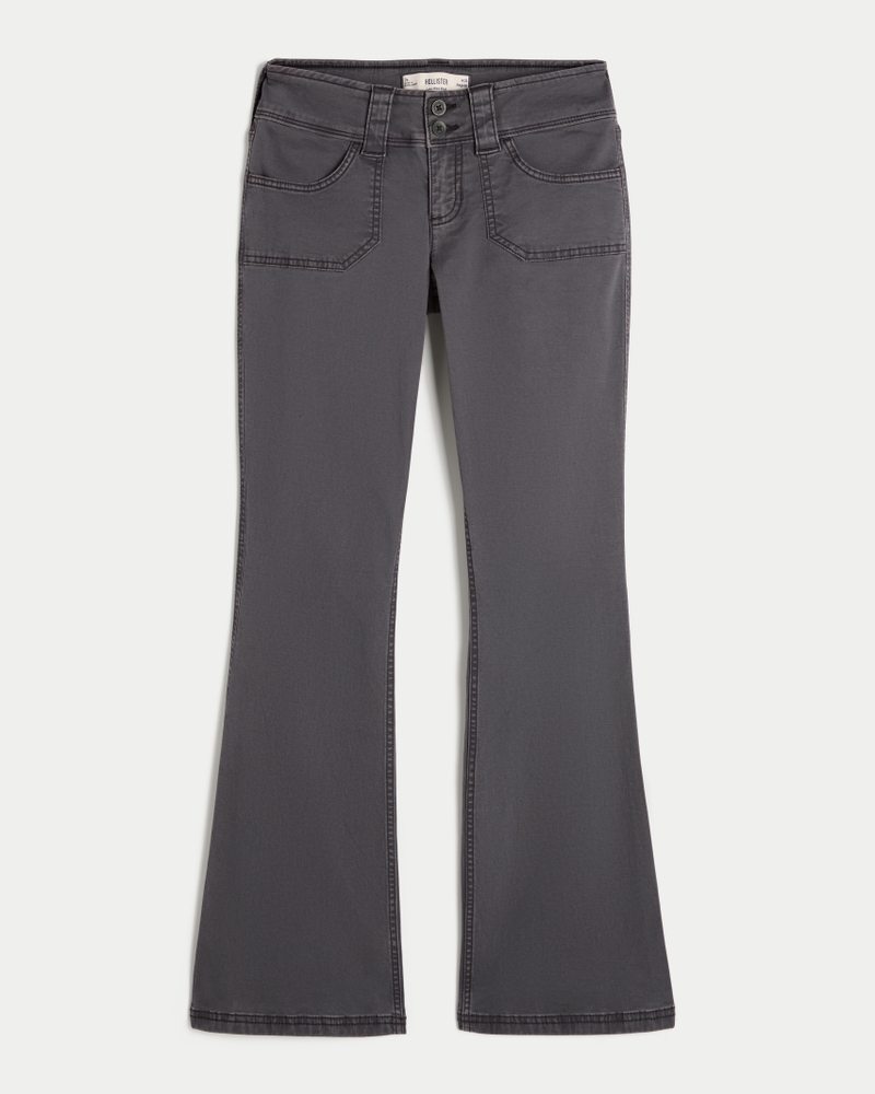 pantaloni bootcut a vita bassa