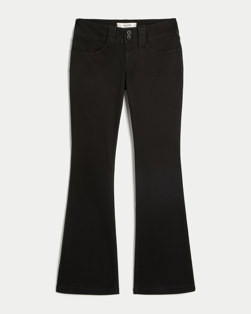 pantaloni bootcut a vita bassa