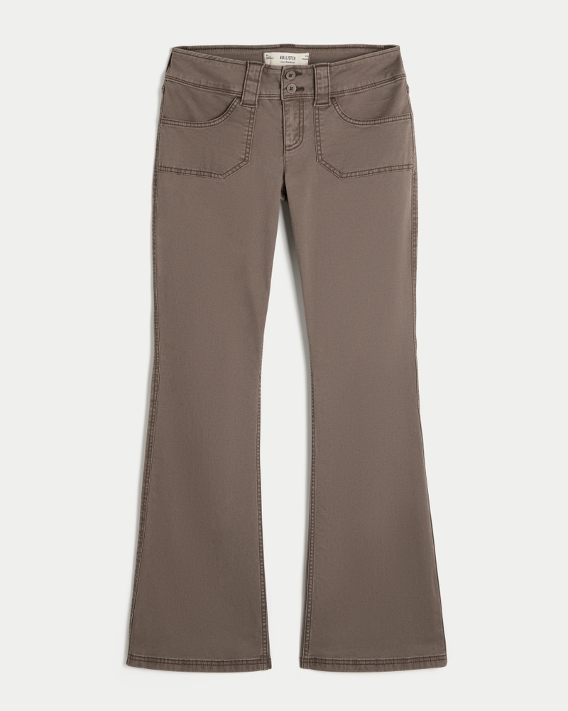 pantaloni bootcut a vita bassa