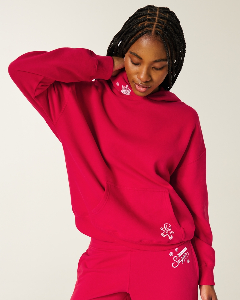 felpa oversize con cappuccio mimetico rosa