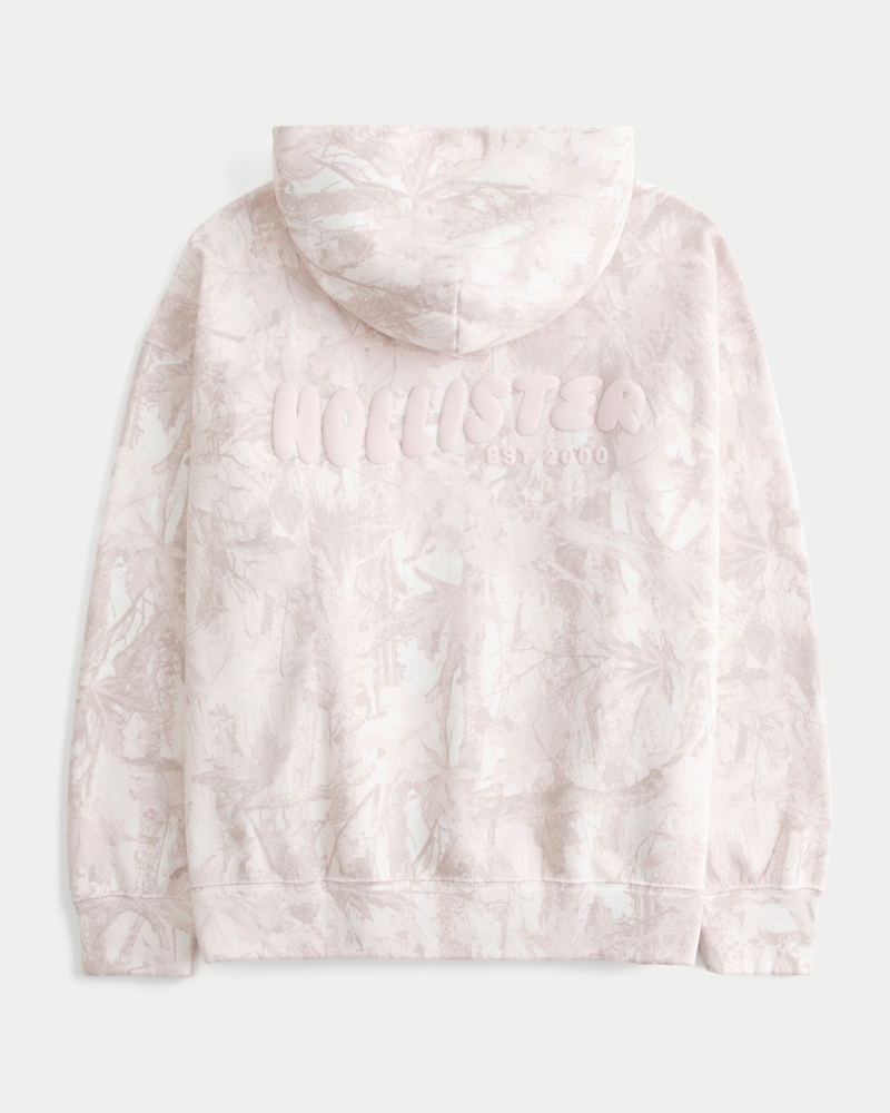 felpa oversize con cappuccio e logo hollister feel good