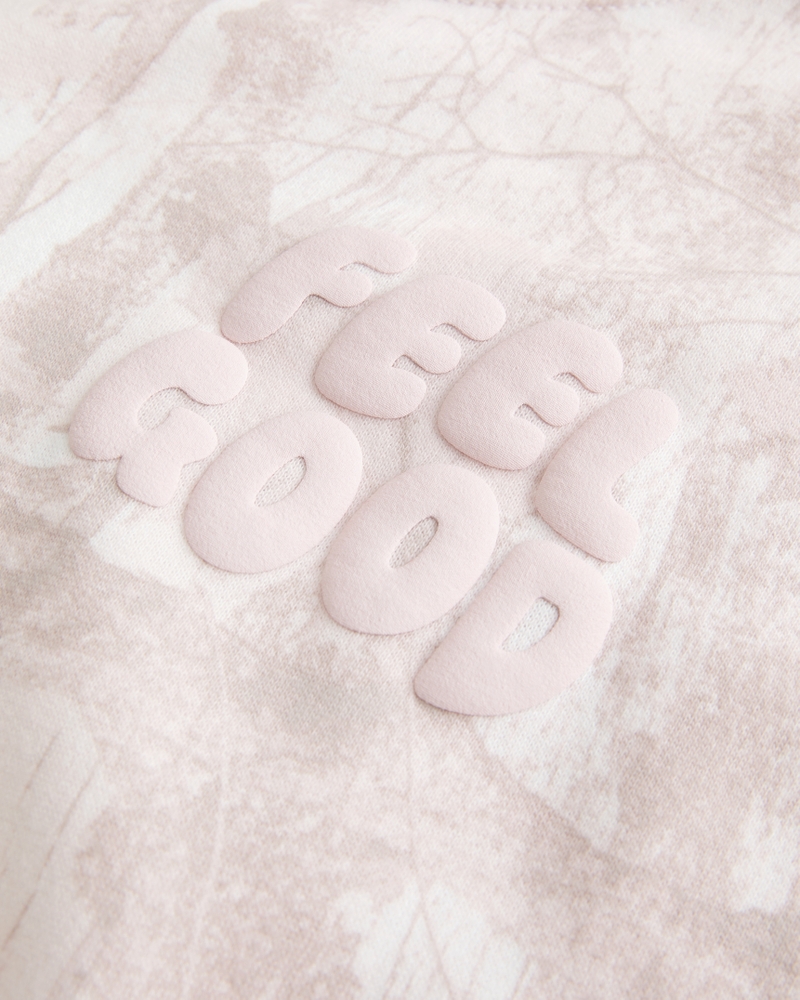 felpa oversize con cappuccio e logo hollister feel good