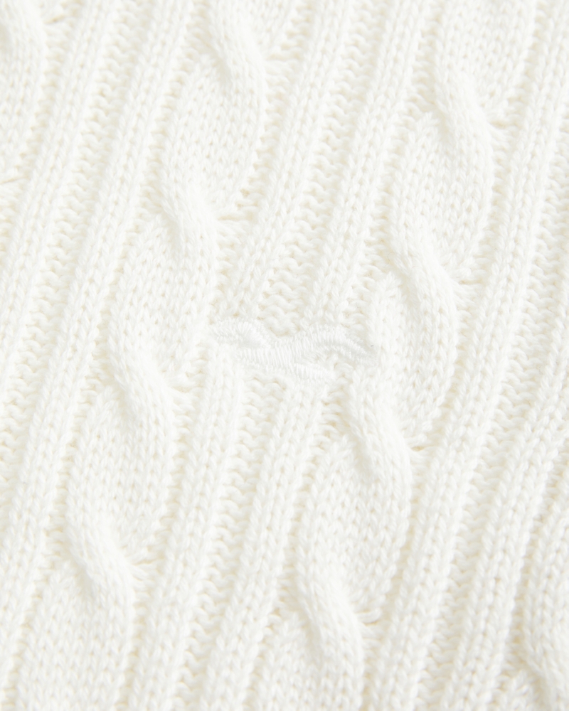 maglione girocollo con motivo a trecce