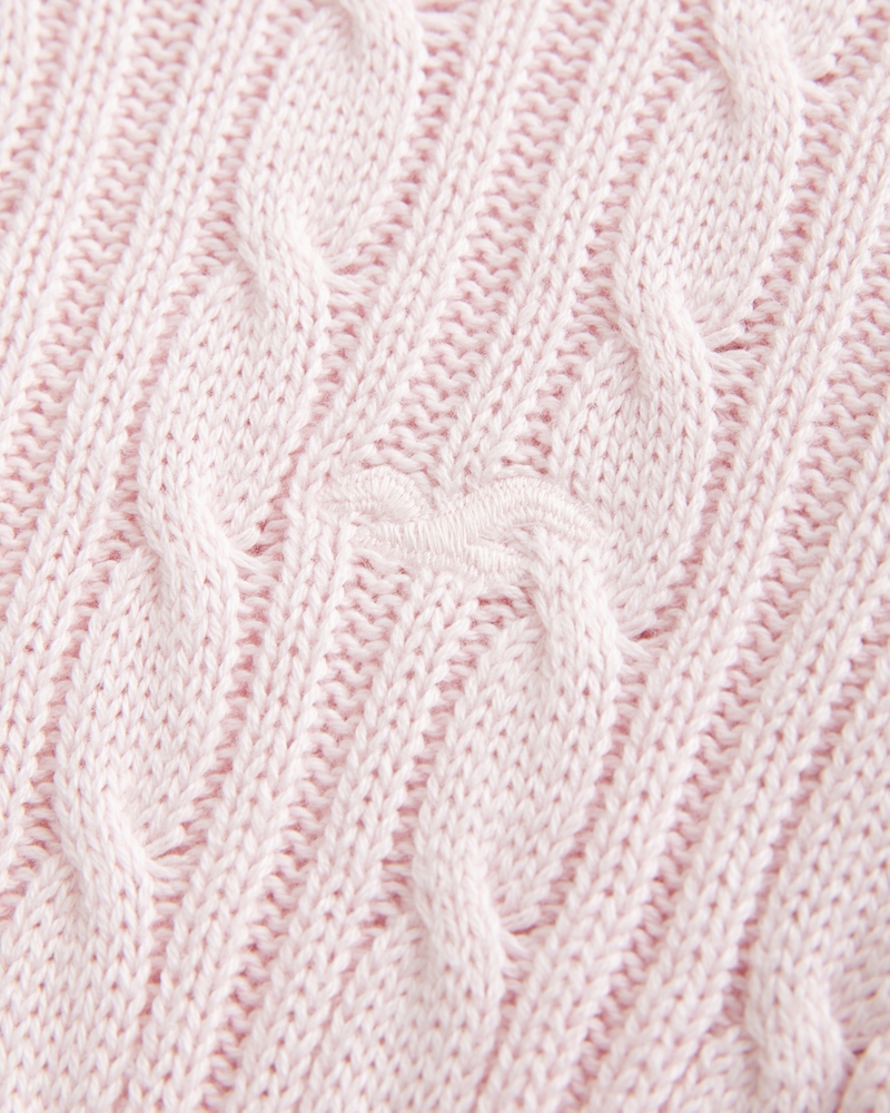 maglione girocollo con motivo a trecce