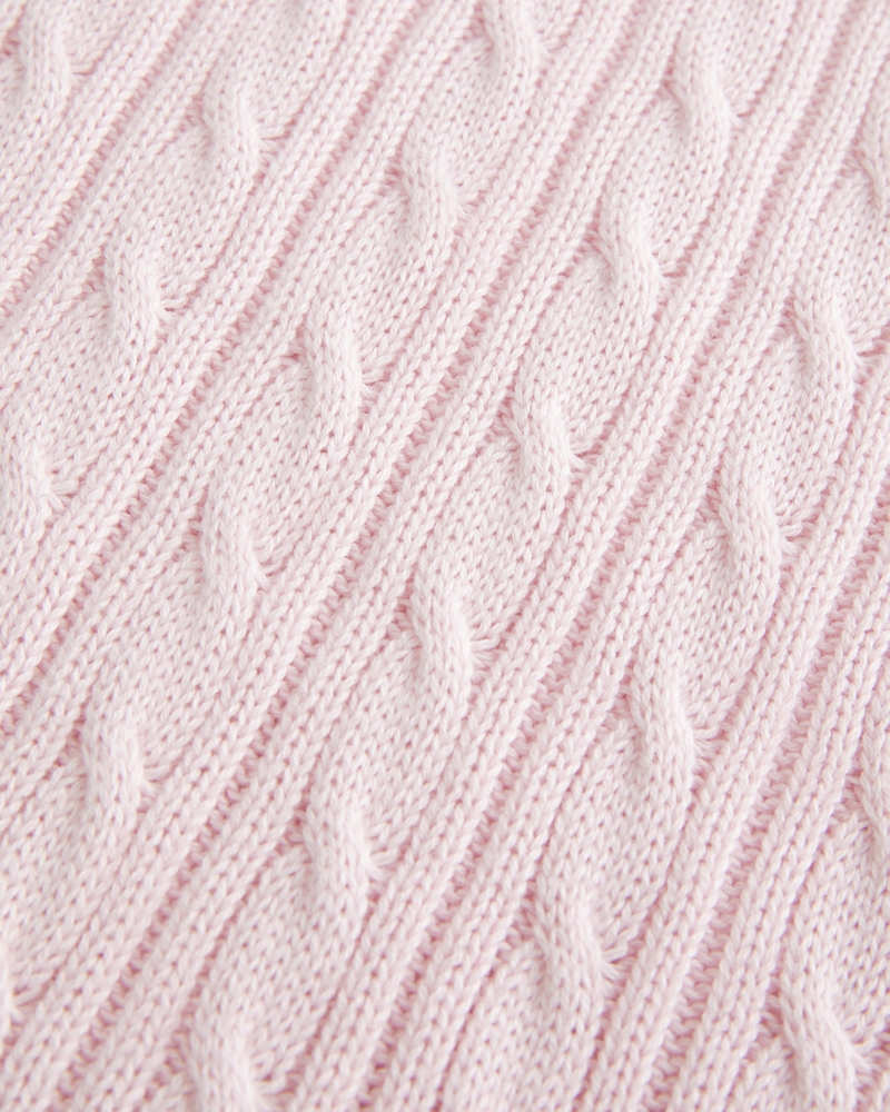 maglione girocollo con motivo a trecce