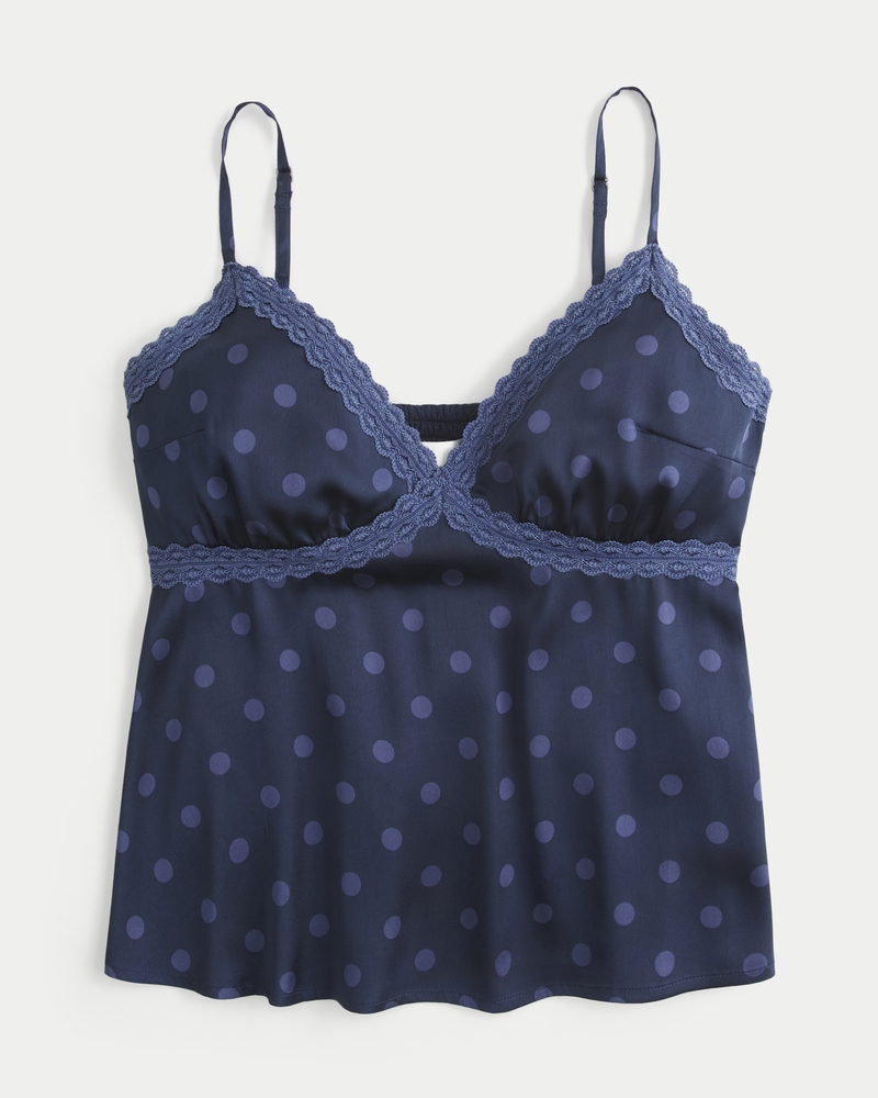 canotta casual in raso con pizzo