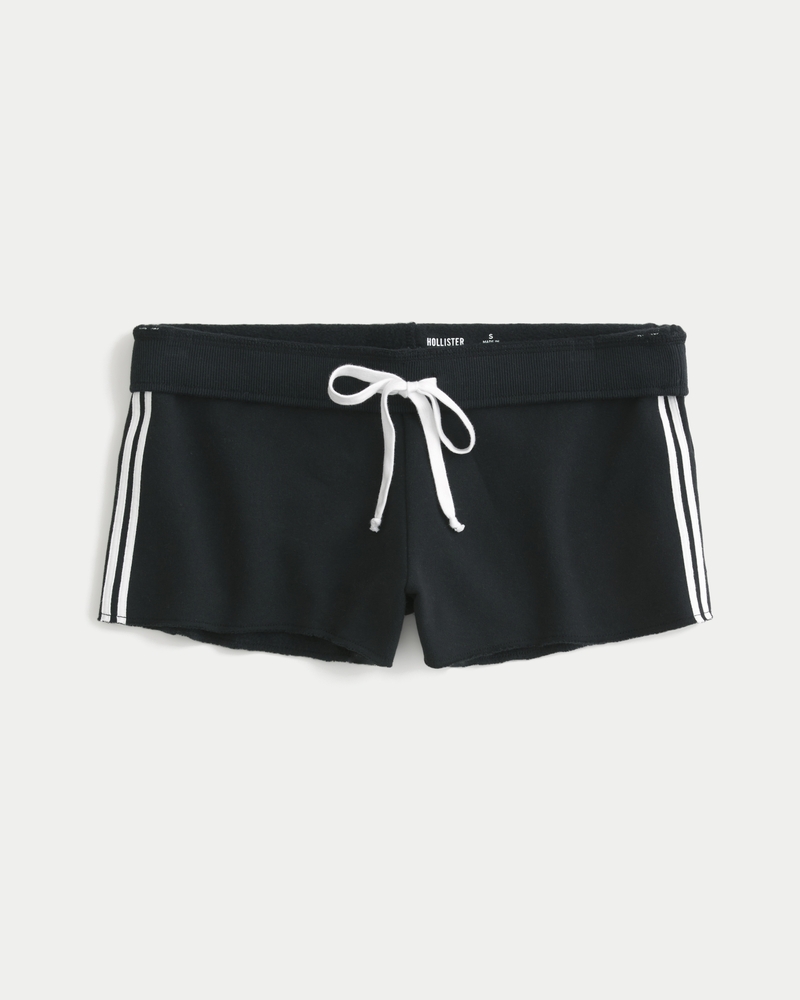 mini shorts in pile mimetico