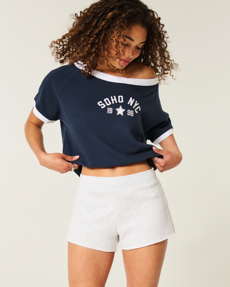 mini shorts in pile mimetico