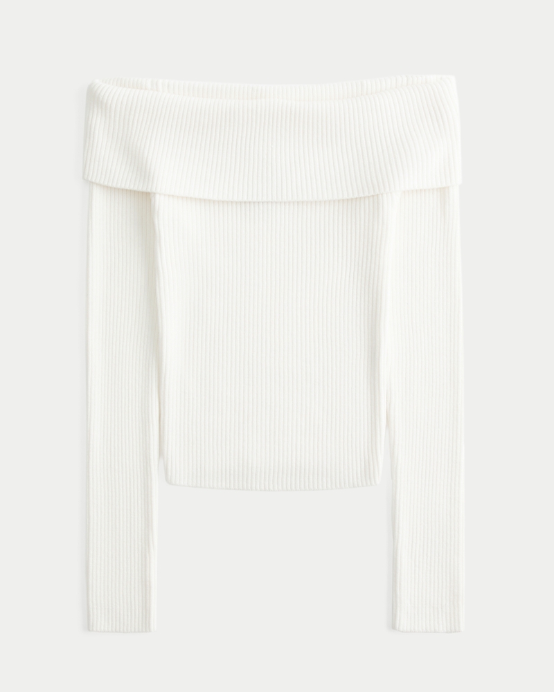 top a maniche lunghe con spalle scoperte e doppio strato