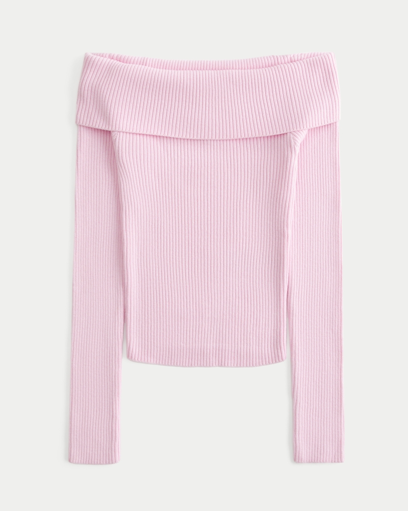 top a maniche lunghe con spalle scoperte e doppio strato