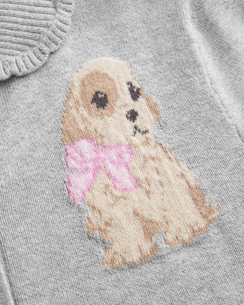 cardigan semplice con motivo a fiocco