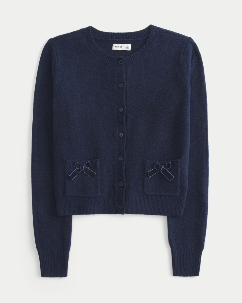 cardigan hollister comfy cloud simple bow pocket