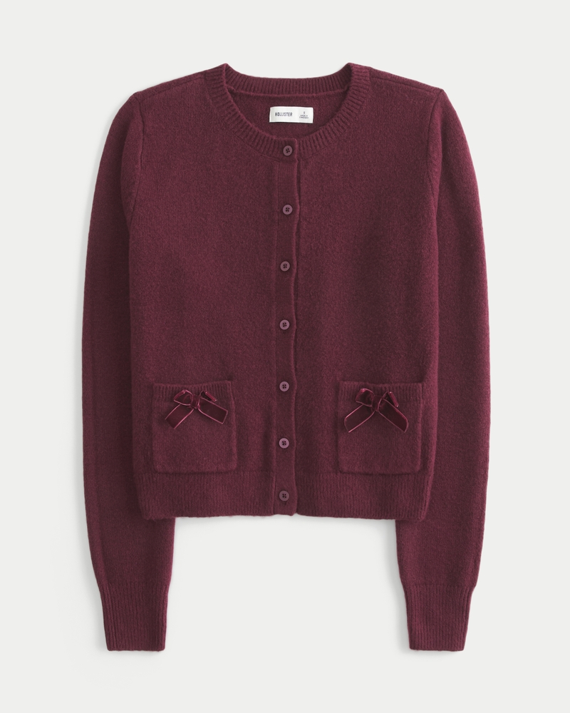 cardigan hollister comfy cloud simple bow pocket