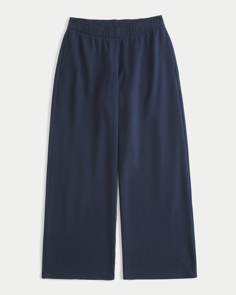 pantaloni della tuta a gamba larga con tasca a forma di cuore