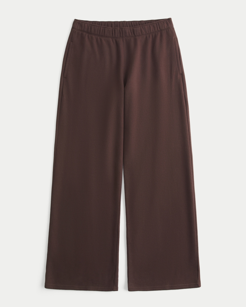 pantaloni della tuta a gamba larga con tasca a forma di cuore