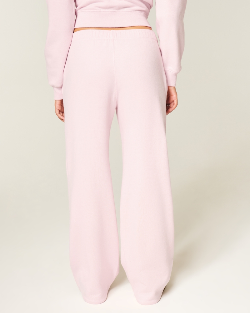 pantaloni della tuta mimetici rosa a gamba larga con motivo del logo
