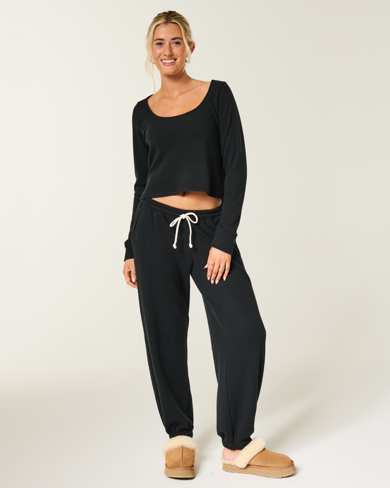 pantaloni da corsa in maglia a nido dape gilly hicks always cozy con tasche