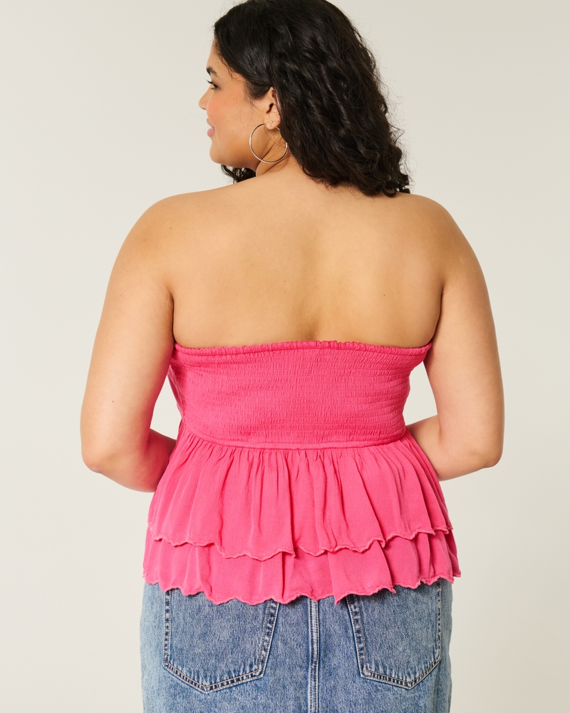 top babydoll multistrato con scollo allamericana