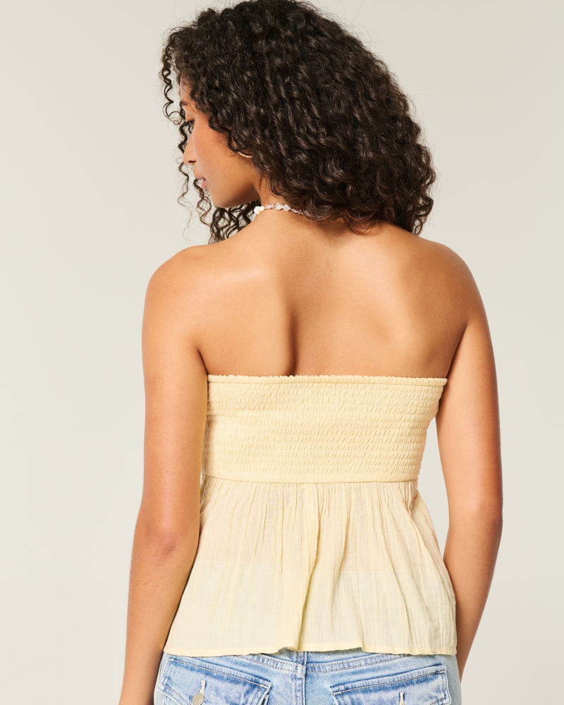 top casual in stile uncinetto con spalle scoperte
