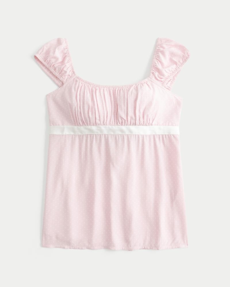 top per bambola con nastro semplice