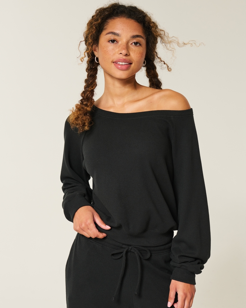 top a spalle scoperte in maglia a nido dape di gilly hicks