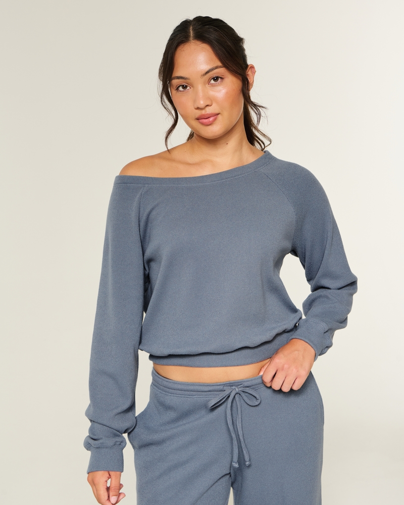 top a spalle scoperte in maglia a nido dape di gilly hicks
