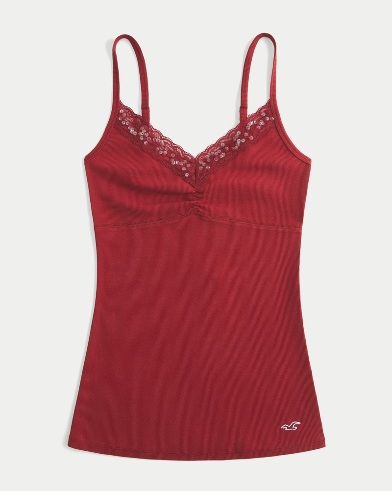 canotta con bordi in pizzo della collezione holiday