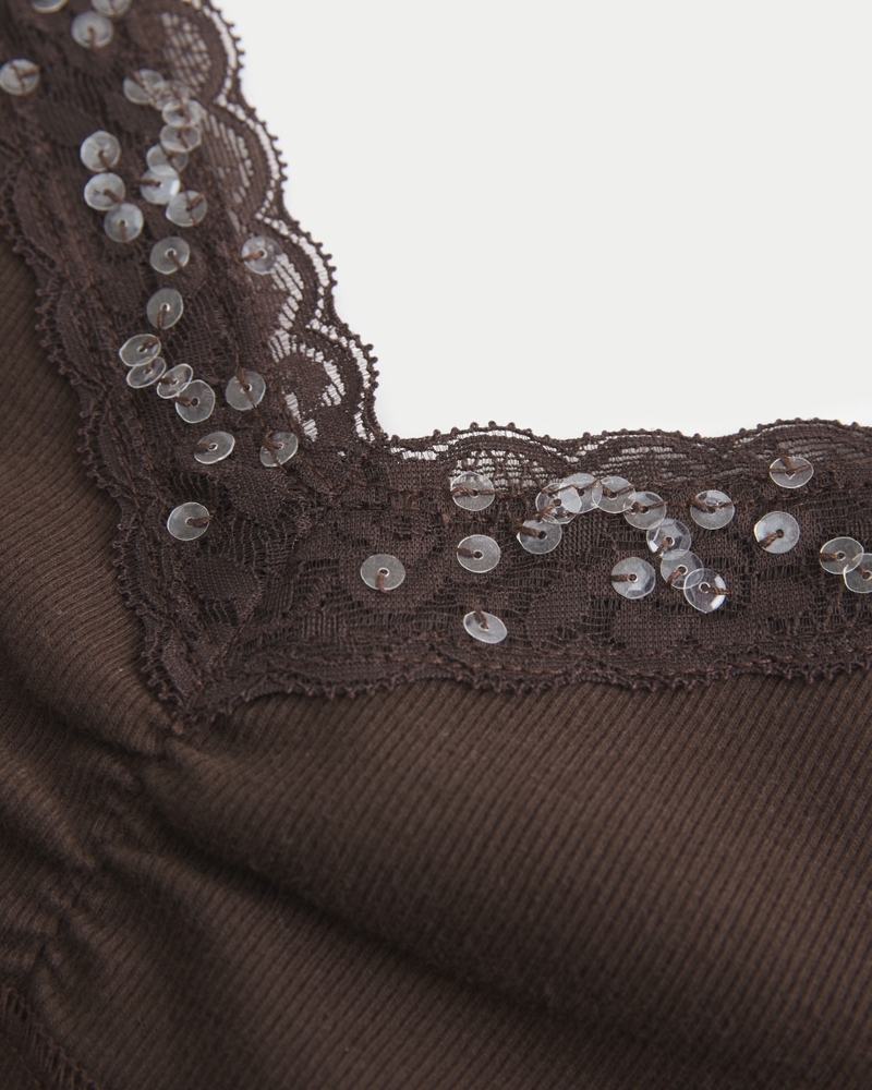 canotta con bordi in pizzo della collezione holiday