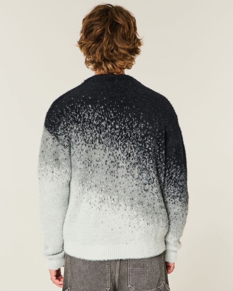 cardigan in peluche dal taglio quadrato