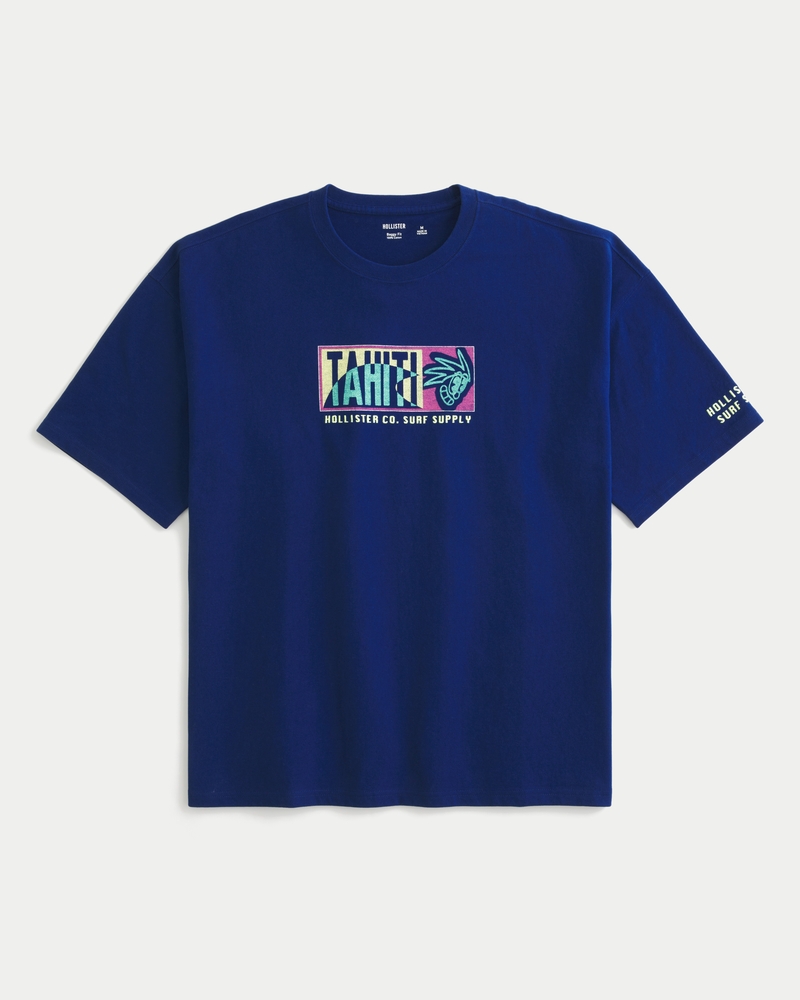 t-shirt ampia con stampa del logo