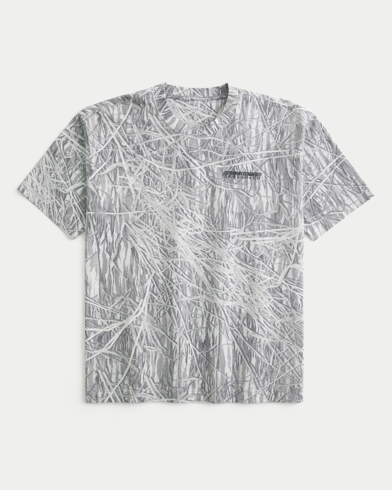 t-shirt con logo girocollo spessa e squadrata