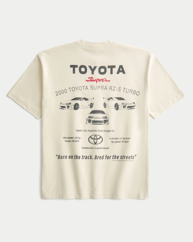 t-shirt con grafica toyota supra dal taglio squadrato e voluminoso