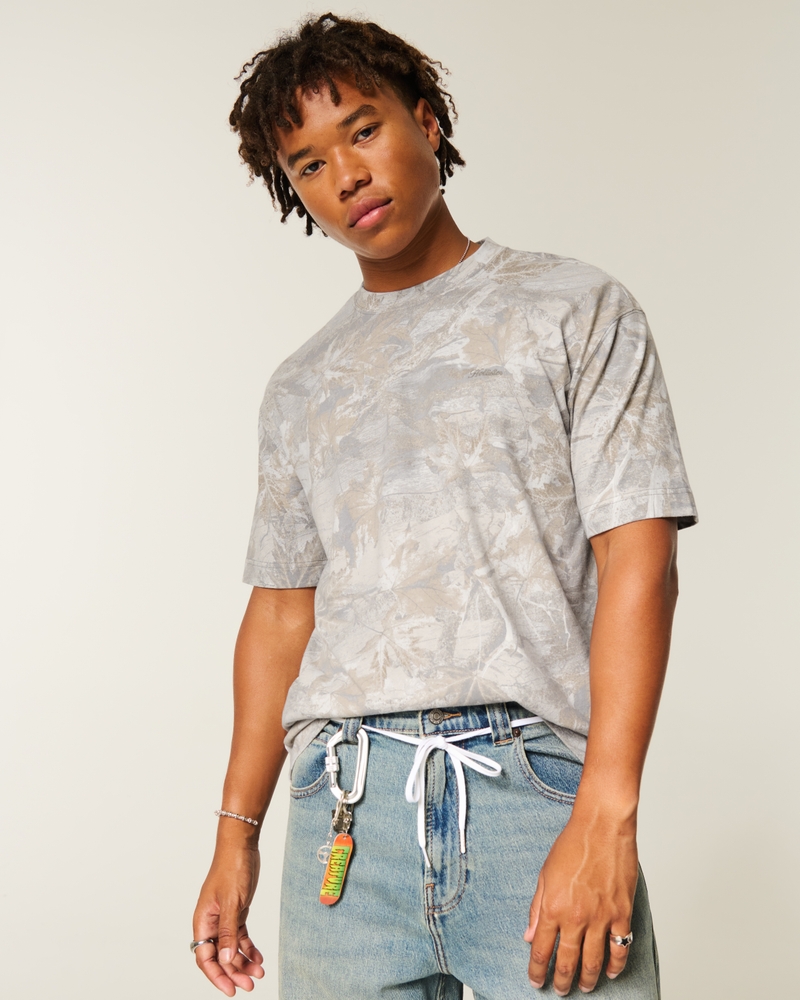 t-shirt con logo mini girocollo vestibilità squadrata e pesante