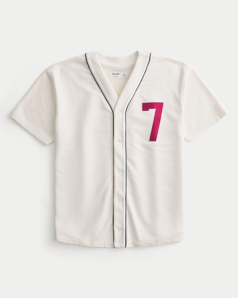 maglia da baseball con motivo squadrato