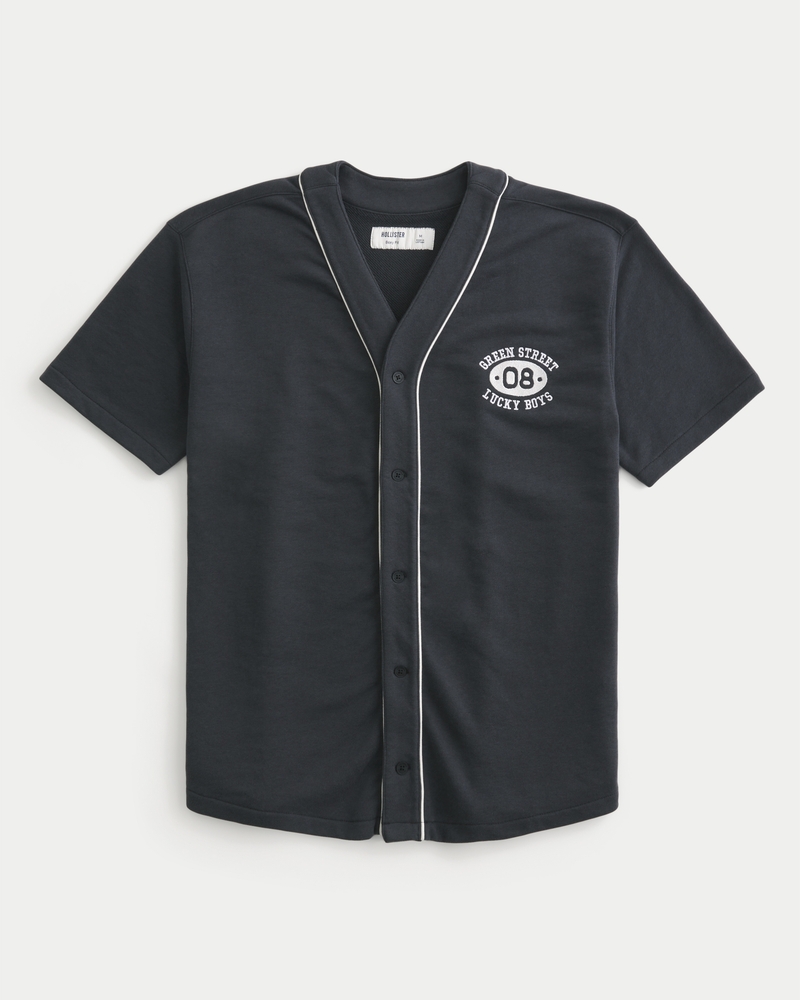maglia da baseball con motivo squadrato