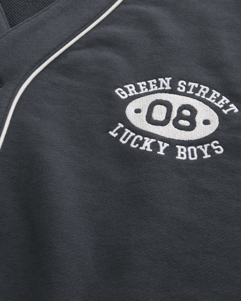 maglia da baseball con motivo squadrato