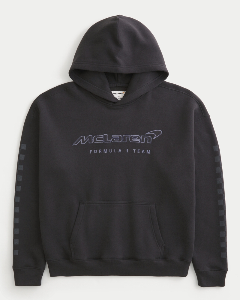 felpa con cappuccio e cerniera ampia con motivo mclaren