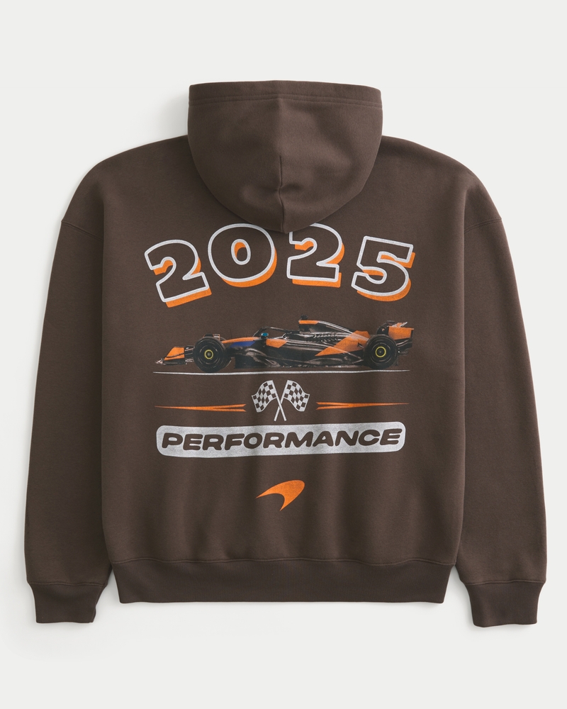 felpa con cappuccio e cerniera ampia con motivo mclaren