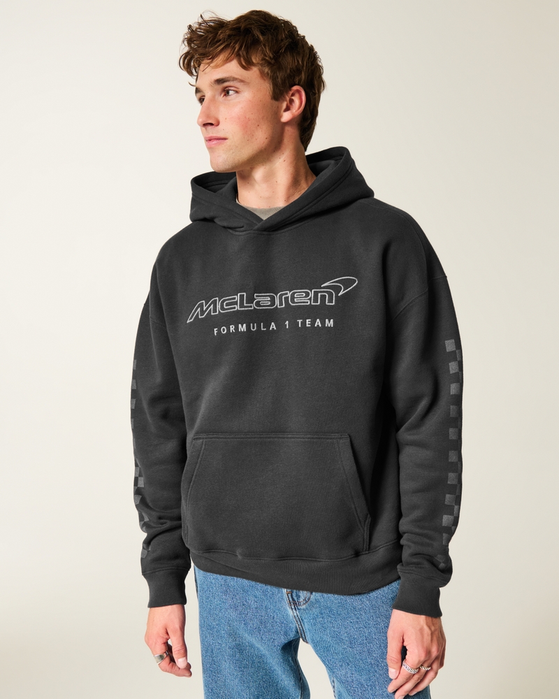 felpa con cappuccio e cerniera ampia con motivo mclaren
