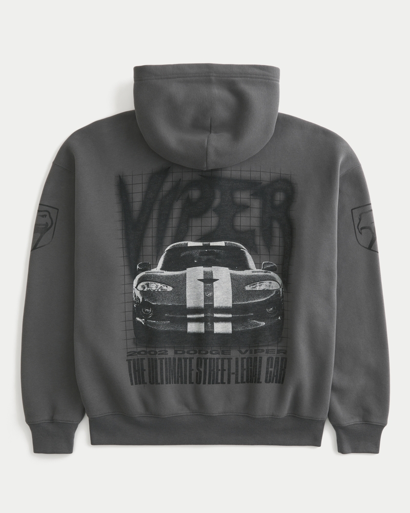 felpa con cappuccio e cerniera quadrata con motivo dodge demon