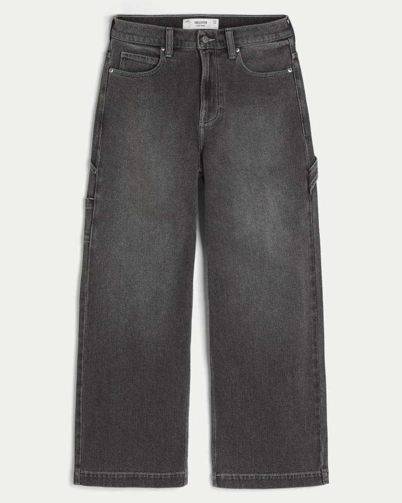 jeans super larghi neri lavati