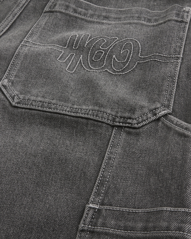 jeans super larghi neri lavati